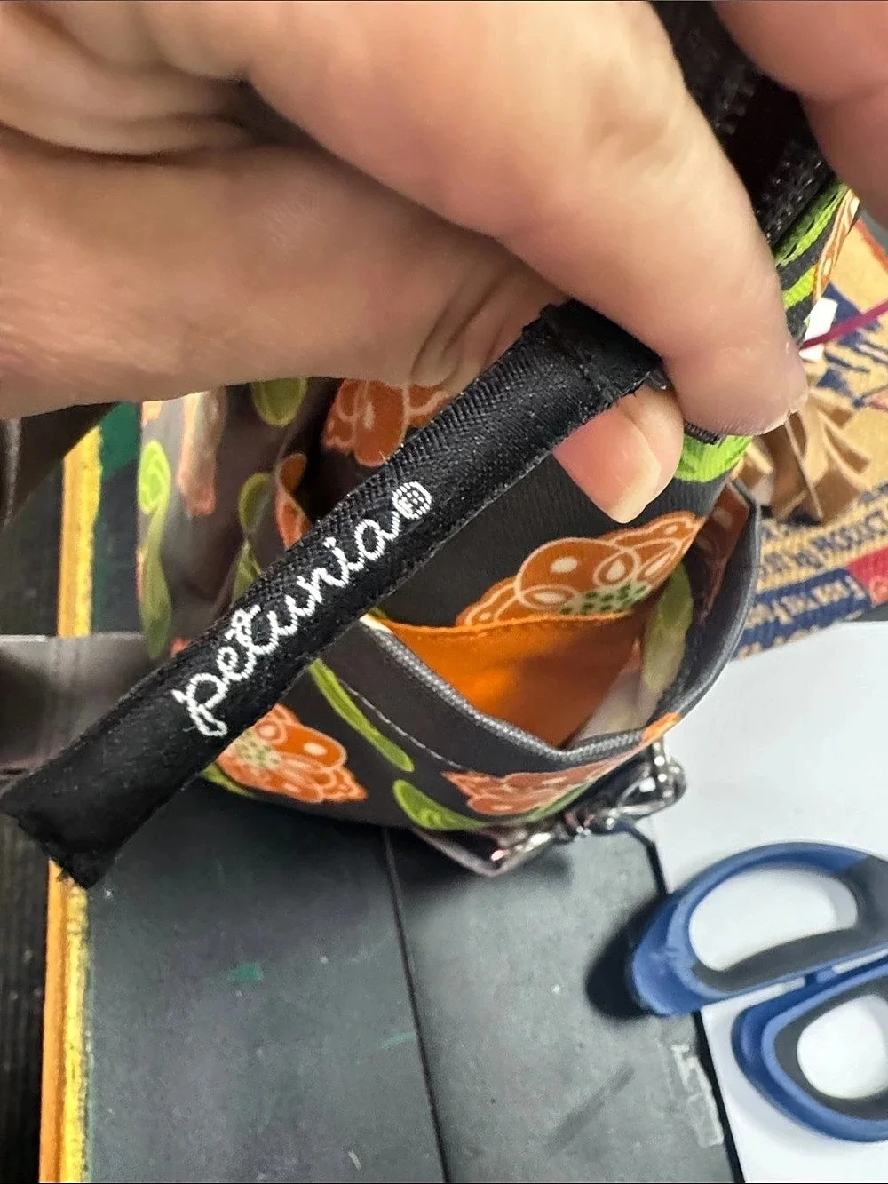 Petunia Pickle Bottom Boxy Backpack Floral Bag Black & Orange